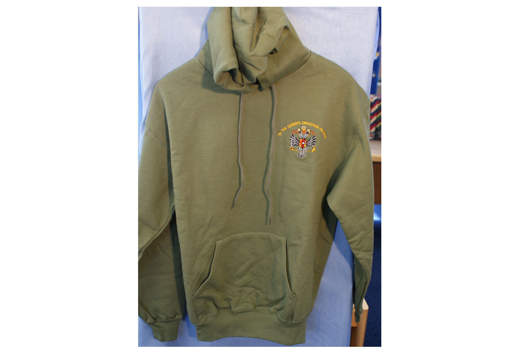 THE QUEENS DRAGOON GUARDS EMBROIDERED HOODIE - Bovington PRI Shop